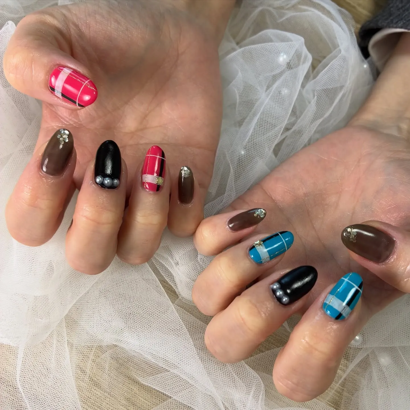 チェック✖️ブラック✨